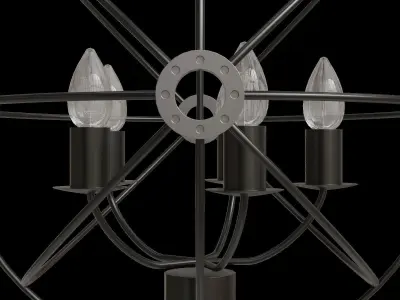 Columbus 46 5 Light Pendant 3D model