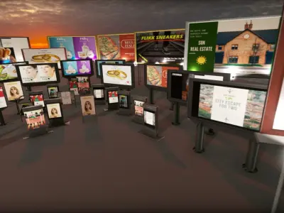 Advertising Panels 3 Low-poly 3D model