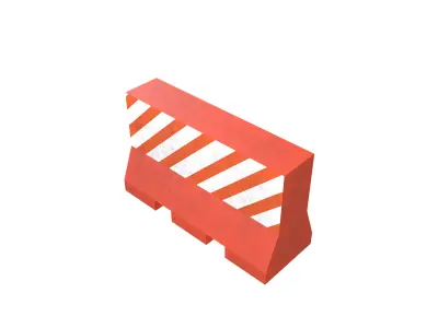 Road Barriers v1 011 Low-poly 3D model