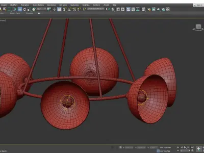 Currey and Company Soba Chandelier Low-poly 3D model