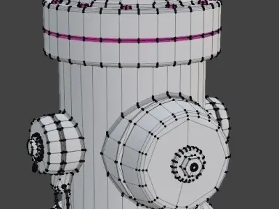Fire Hydrant Free low-poly 3D model 6
