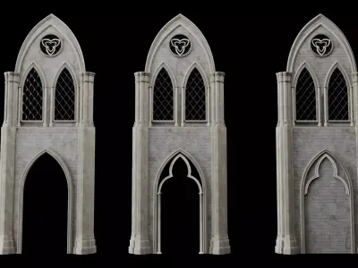 Gothic Modular Kit 3D model