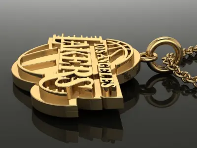Lakers Logo Pendant 3D print model