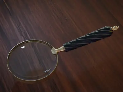 Magnifying glass Low-poly 3D model