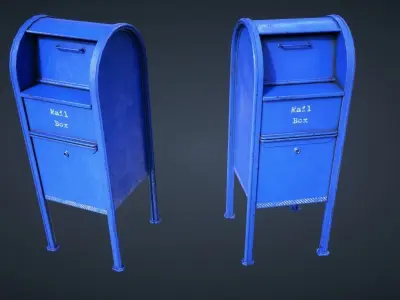 Mail Box Low-poly 3D model