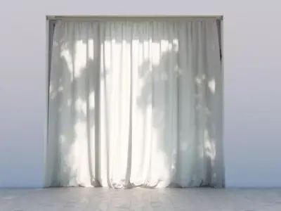 curtain set 02 Free low-poly 3D model