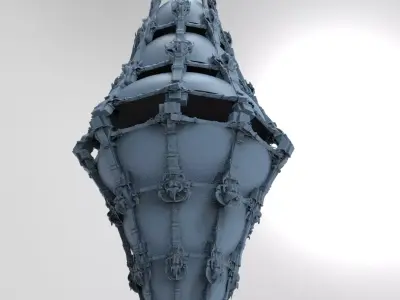 Ancient Crete Sci fi arena tower 3D model