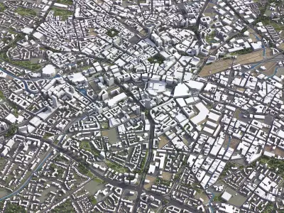Birmingham - UK - City 3D Model Low-poly 3D model