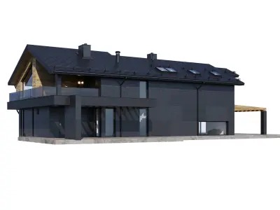 Modern house V87 3D model