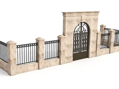 Wood Garden Gate 3D model