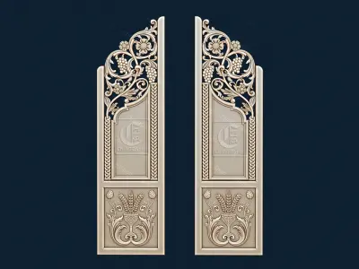 Doubled - Winged Door - Digital files for CNC Router 3D model