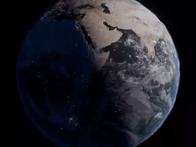 Earth with 6K Textures Free 3D model