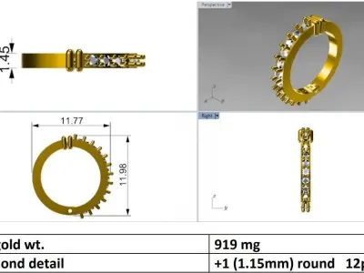 simple earring design   3D print model