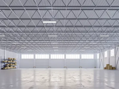 lowpoly warehouse 03 Low-poly 3D model