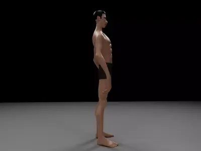 boxer game ready model Low-poly 3D model