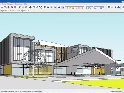 Sketchup Cultral Center E8 3D model