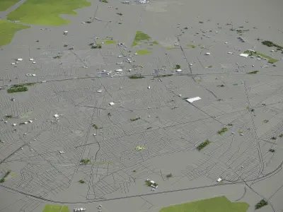 Qom - city Low-poly 3D model