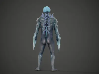 Creature humanoid Low-poly 3D model