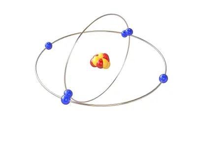 Carbon Chemical Element v2 001 Low-poly 3D model