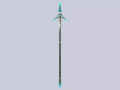 Scifi spear Low-poly 3D model buy