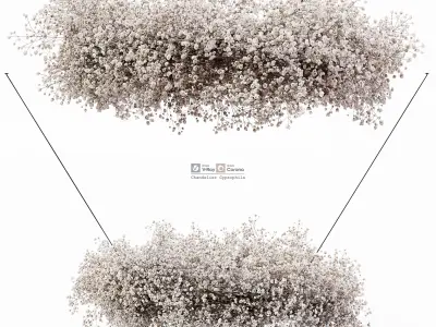 Chandelier Gypsophila Low-poly 3D model