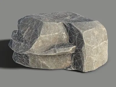 Mountain Rock 05 Low-poly 3D model