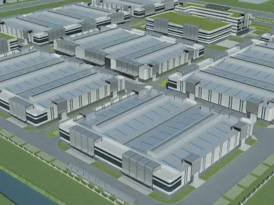 factory exterior 3D model