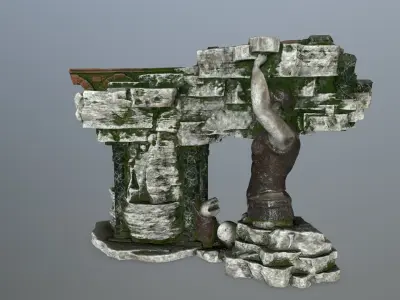 old temple  Low-poly 3D model order