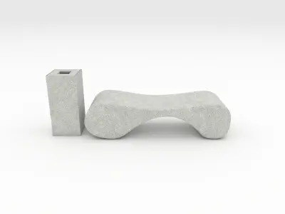 Bench Park 34 Low-poly 3D model