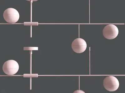 Mid Century Modern Ceiling Light 3D model