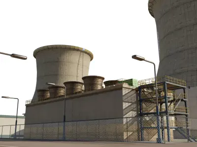 Nuclear Power Plant  3D model 3D model