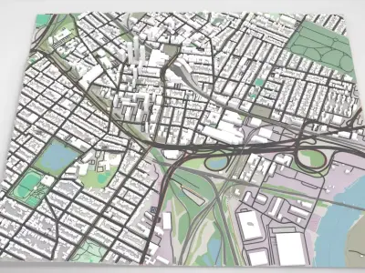 Cityscape  Jersey City New Jersey USA 3D model