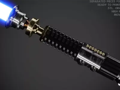 Obi Wan Kenobi Lightsaber for Cosplay 3D print model