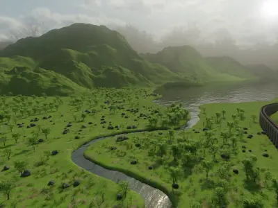 Scene harry potter and goblet of fire bridge 3D model