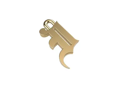 Gothic Letter I Pednant 3D print model
