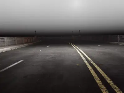 Beautiful Road And Light 3D model