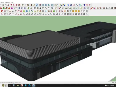 showroom designer office building 3D model 3D model