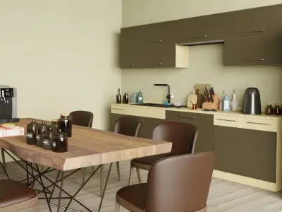 Detailed Kitchen Scene 3D model