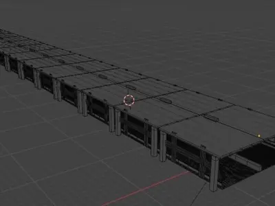  Animated classic old bridge model Low-poly 3D model