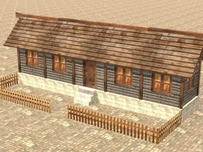 Medieval house twelve 9 Low-poly 3D model