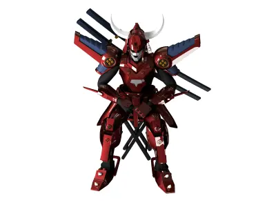 Magic Knight Rayearth Mecha Warriors  Anime Character Blaze 3D model