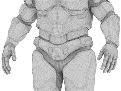 Atlas - Rigged Sci-Fi Character Low-poly 3D model