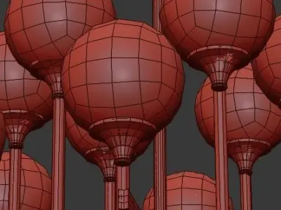 Ball Valley Chandelier 3D model