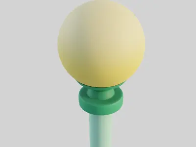 Cartoon Street Light 4 Low-poly 3D model