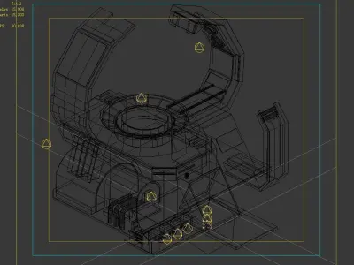Machinery - spacecraft - functional objects 018 3D model