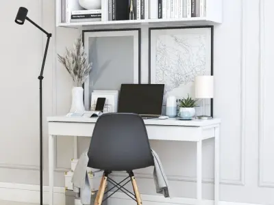 Office workplace 40 3D model