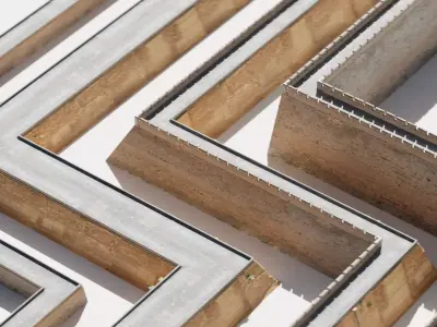 Procedural Modular Brick Wall for Castles or City Walls Low-poly 3D model