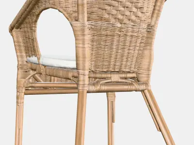 AGEN Armchair with plush cover Low-poly 3D model