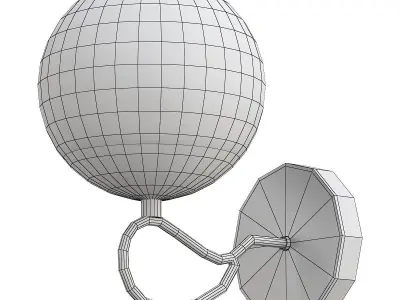 medison wall light with glass globe 3D model