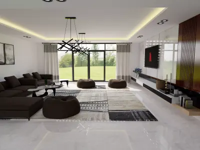 Morden living room  3D model